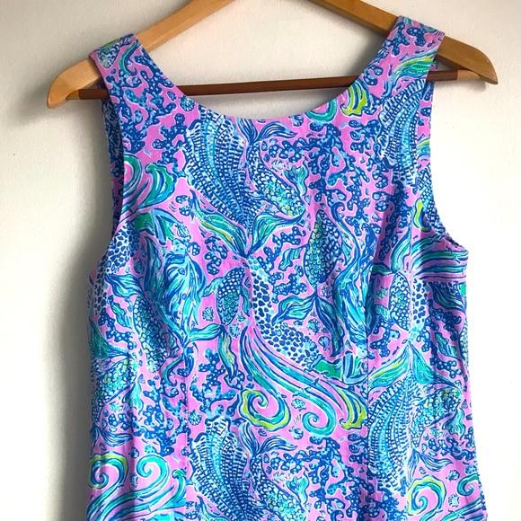 LILLY PULITZER. Lilac Rose We Mermaid It  Linen Dress - Picture 9 of 15